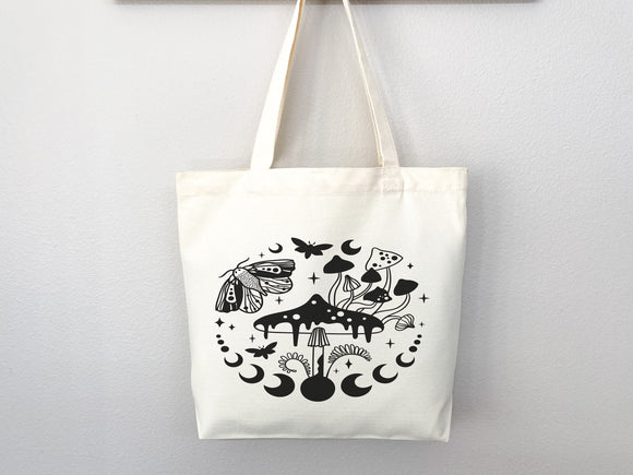 Celestial Canvas Tote Bag Moon Lover Star Gift Everyday Tote Eco Friendly Bag Aesthetic Tote Shopper Bag Reusable Grocery Bag Cute Tote Bag