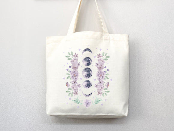 Celestial Canvas Tote Bag Moon Lover Star Gift Everyday Tote Eco Friendly Bag Aesthetic Tote Shopper Bag Reusable Grocery Bag Cute Tote Bag
