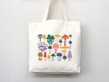 Mushroom Tote bag, cottagecore bag, canvas tote bag, eco friendly bag,aesthetic tote,mushroom gift,cute tote bag,fairycore,nature lover gift