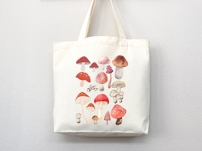 Mushroom Tote bag, cottagecore bag, canvas tote bag, eco friendly bag,aesthetic tote,mushroom gift,cute tote bag,fairycore,nature lover gift