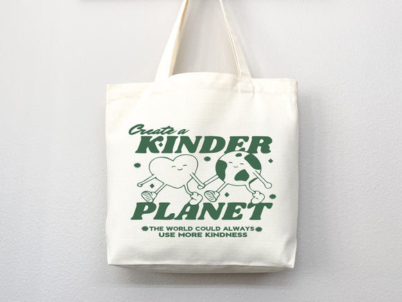 Eco friendly bag, Kinder Planet Bag, reusable bag, thank you bag, Grocery bag,grocery tote,aesthetic tote bag,everyday bag, school tote bag