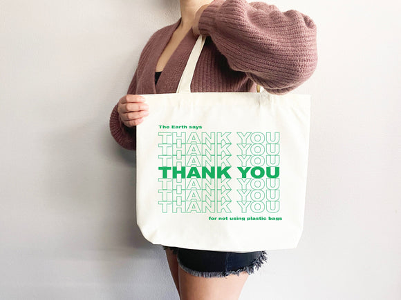 Eco friendly bag, Thank you tote, reusable bag, thank you bag, Grocery bag,grocery tote,have a nice day bag,aesthetic tote bag,everyday bag