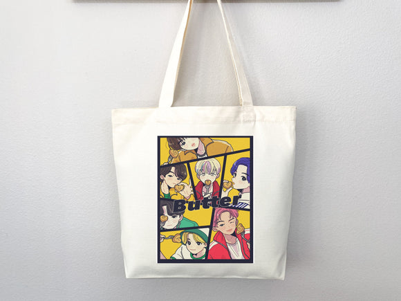 KPop Tote Bag, Kpop Merch, Kpop tote, Kpop bag, Kpop tote bag, Life goes on tote,Bangtan,kpop bag,life goes on,Rm,Jimin,Jungkook,J-hope,Suga