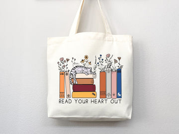 Book Lovers Tote Bag, Book Lovers Tote, Gift for Book Lover, Gift For Bookworms, Gift For Teachers, Readers' Tote,Library Tote,Aesthetic Bag