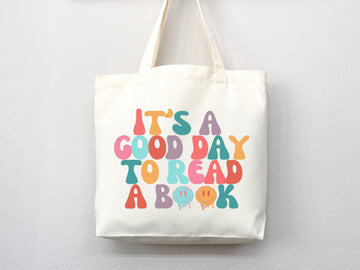 It's Good Day to Read Tote Bag, Book Lovers Tote, Gift for Book Lover, Gift For Bookworms, Gift For Teachers, Readers' Tote, Library Tote