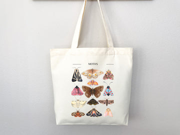 Moth Tote Bag, Moth Bag,tote bag canvas,eco friendly bag,aesthetic tote,reusable bag,cottagecore bag,butterfly gift,cute tote bag,goblincore