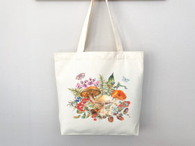 Mushroom Tote bag, cottagecore bag, canvas tote bag, eco friendly bag,aesthetic tote,mushroom gift,cute tote bag,fairycore,nature lover gift