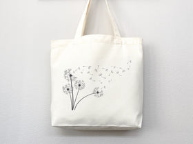 Dandelion Wildflower Tote Bag — Floral Gift (001)