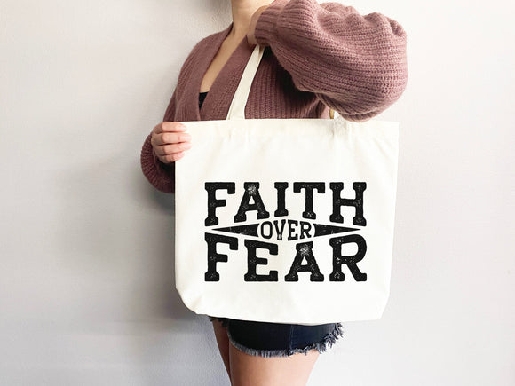 Faith Tote Bag Christian Tote Bag Canvas Gift Religious Gift Scripture Gift Bible Verse Christian Girl Gift Church Gift School Tote Shopper