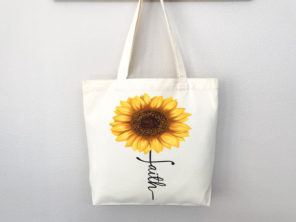 Faith Tote Bag Christian Tote Bag Canvas Gift Religious Gift Scripture Gift Bible Verse Christian Girl Gift Church Gift School Tote Shopper