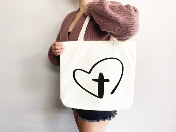 Faith Tote Bag Christian Tote Bag Canvas Gift Religious Gift Scripture Gift Bible Verse Christian Girl Gift Church Gift School Tote Shopper