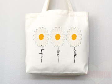 Faith Tote Bag Christian Tote Bag Canvas Gift Religious Gift Scripture Gift Bible Verse Christian Girl Gift Church Gift School Tote Shopper