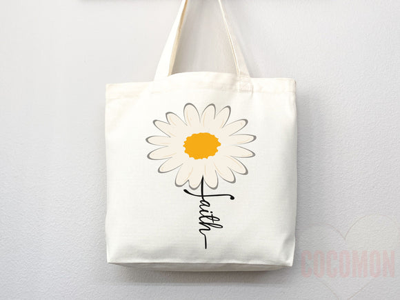 Faith Tote Bag Christian Tote Bag Canvas Gift Religious Gift Scripture Gift Bible Verse Christian Girl Gift Church Gift School Tote Shopper