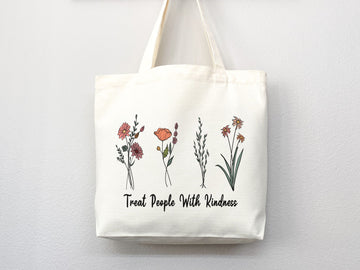Kindness Tote Bag Canvas Womens Tote For Her Cute Tote Bag Reusable Bag Grocery Tote Shopper Aesthetic Tote Everyday Tote Eco Friendly Bag