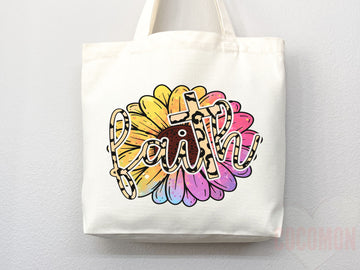 Faith Tote Bag Christian Tote Bag Canvas Gift Religious Gift Scripture Gift Bible Verse Christian Girl Gift Church Gift School Tote Shopper