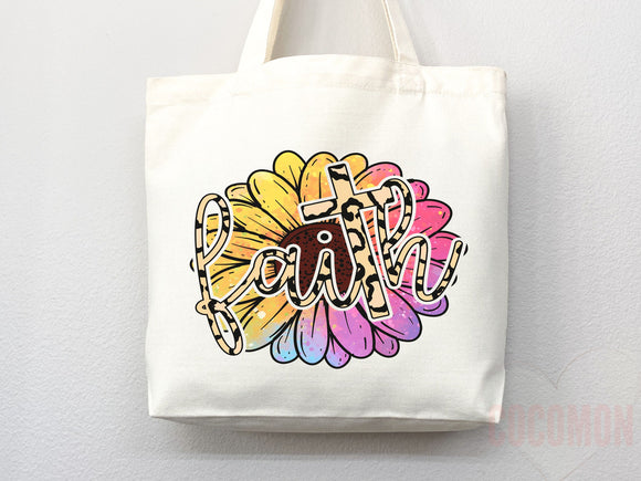 Faith Tote Bag Christian Tote Bag Canvas Gift Religious Gift Scripture Gift Bible Verse Christian Girl Gift Church Gift School Tote Shopper