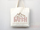 Faith Tote Bag Christian Tote Bag Canvas Gift Religious Gift Scripture Gift Bible Verse Christian Girl Gift Church Gift School Tote Shopper