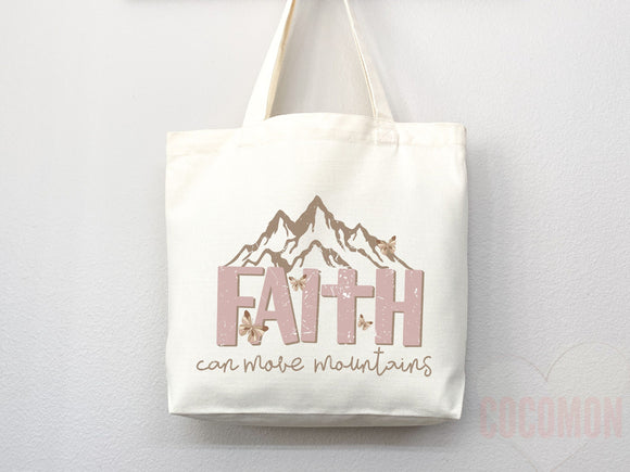 Faith Tote Bag Christian Tote Bag Canvas Gift Religious Gift Scripture Gift Bible Verse Christian Girl Gift Church Gift School Tote Shopper