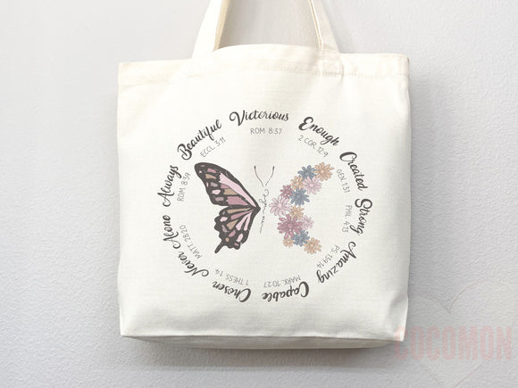 Faith Tote Bag Christian Tote Bag Canvas Gift Religious Gift Scripture Gift Bible Verse Christian Girl Gift Church Gift School Tote Shopper