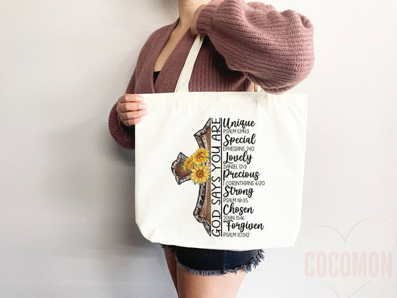 Faith Tote Bag Christian Tote Bag Canvas Gift Religious Gift Scripture Gift Bible Verse Christian Girl Gift Church Gift School Tote Shopper