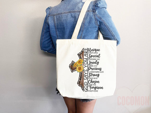 Faith Tote Bag Christian Tote Bag Canvas Gift Religious Gift Scripture Gift Bible Verse Christian Girl Gift Church Gift School Tote Shopper