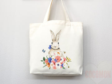 Bunny Lover Tote Bag Easter Bunny Tote Bag Easter Bag Peter Rabbit Lover Bunny Lover Gift Cute Bunny Gift Cute Tote Bag Aesthetic Tote Bag