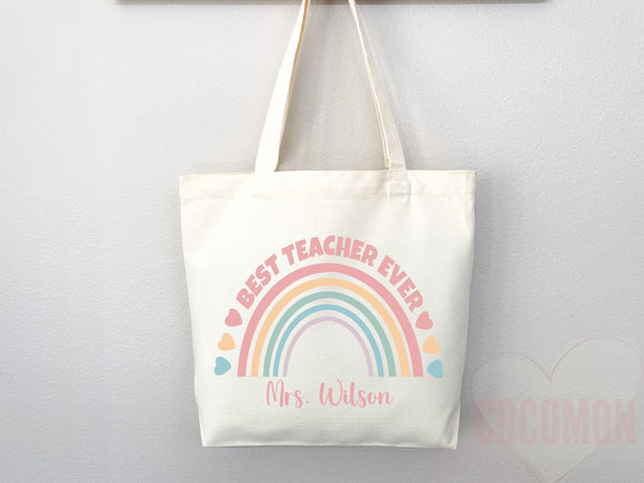 Personalized Teacher Tote Bag Custom Teacher Tote Bag Custom Teacher Gift Tote Bag for Teacher Appreciation Gift for Teacher Custom Tote Bag