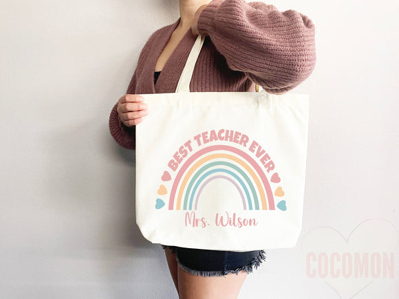 Personalized Teacher Tote Bag Custom Teacher Tote Bag Custom Teacher Gift Tote Bag for Teacher Appreciation Gift for Teacher Custom Tote Bag