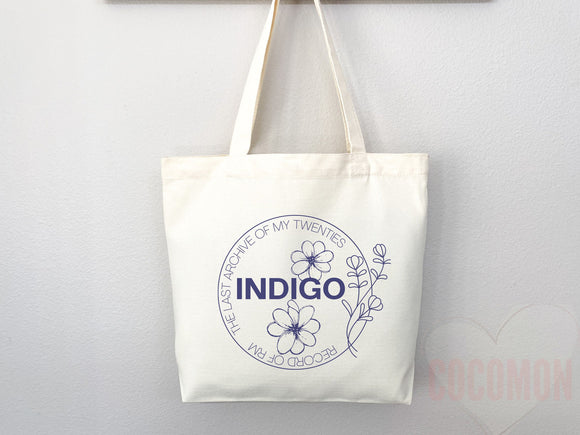 Rm Indigo KPop Tote Bag Kpop Merch Kpop tote Kpop bag Life goes on tote Bangtan Army Jimin Jungkook J-hope Suga Bangtan Merch Kpop Fan Gift
