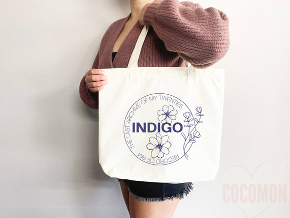 Rm Indigo KPop Tote Bag Kpop Merch Kpop tote Kpop bag Life goes on tote Bangtan Army Jimin Jungkook J-hope Suga Bangtan Merch Kpop Fan Gift
