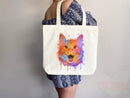 Cat Tote Bag Cat Lover Gift Bag Cat Gift For Mom Cute Cat Gift Funny Canvas Tote Bag Animal Lover Gift Aesthetic Tote Shopper School Tote