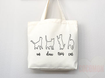 Cat Tote Bag Cat Lover Gift Bag Cat Gift For Mom Cute Cat Gift Funny Canvas Tote Bag Animal Lover Gift Aesthetic Tote Shopper School Tote