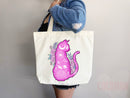 Cat Tote Bag Cat Lover Gift Bag Cat Gift For Mom Cute Cat Gift Funny Canvas Tote Bag Animal Lover Gift Aesthetic Tote Shopper School Tote