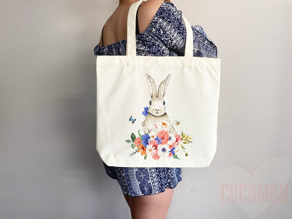 Bunny Lover Tote Bag Easter Bunny Tote Bag Easter Bag Peter Rabbit Lover Bunny Lover Gift Cute Bunny Gift Cute Tote Bag Aesthetic Tote Bag