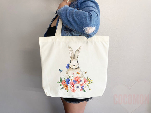 Bunny Lover Tote Bag Easter Bunny Tote Bag Easter Bag Peter Rabbit Lover Bunny Lover Gift Cute Bunny Gift Cute Tote Bag Aesthetic Tote Bag