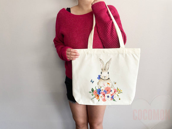 Bunny Lover Tote Bag Easter Bunny Tote Bag Easter Bag Peter Rabbit Lover Bunny Lover Gift Cute Bunny Gift Cute Tote Bag Aesthetic Tote Bag