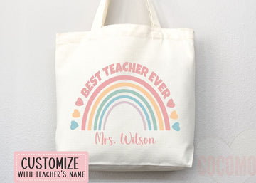 Personalized Teacher Tote Bag Custom Teacher Tote Bag Custom Teacher Gift Tote Bag for Teacher Appreciation Gift for Teacher Custom Tote Bag