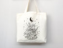 Celestial Canvas Tote Bag Moon Lover Star Gift Everyday Tote Eco Friendly Bag Aesthetic Tote Shopper Bag Reusable Grocery Bag Cute Tote Bag