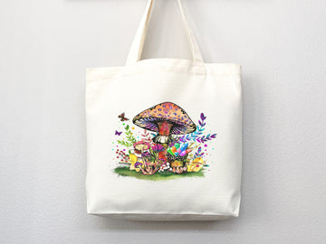 Mushroom Tote bag, cottagecore bag, canvas tote bag, eco friendly bag,aesthetic tote,mushroom gift,cute tote bag,fairycore,nature lover gift