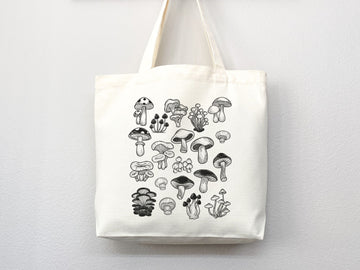 Mushroom Tote bag, cottagecore bag, canvas tote bag, eco friendly bag,aesthetic tote,mushroom gift,cute tote bag,fairycore,nature lover gift