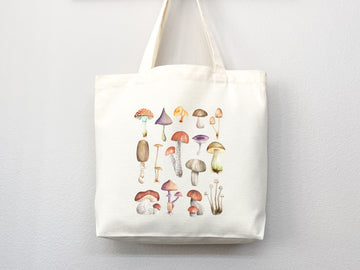 Mushroom Tote bag, cottagecore bag, canvas tote bag, eco friendly bag,aesthetic tote,mushroom gift,cute tote bag,fairycore,nature lover gift