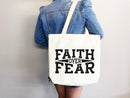 Faith Tote Bag Christian Tote Bag Canvas Gift Religious Gift Scripture Gift Bible Verse Christian Girl Gift Church Gift School Tote Shopper