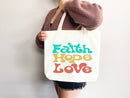 Faith Tote Bag Christian Tote Bag Canvas Gift Religious Gift Scripture Gift Bible Verse Christian Girl Gift Church Gift School Tote Shopper