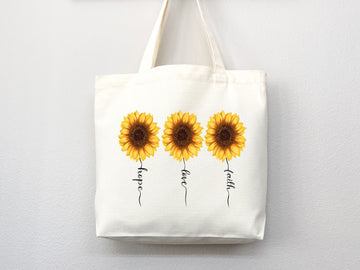 Faith Tote Bag Christian Tote Bag Canvas Gift Religious Gift Scripture Gift Bible Verse Christian Girl Gift Church Gift School Tote Shopper