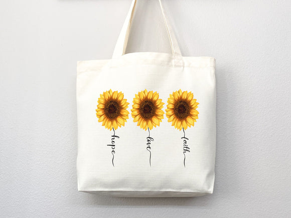 Faith Tote Bag Christian Tote Bag Canvas Gift Religious Gift Scripture Gift Bible Verse Christian Girl Gift Church Gift School Tote Shopper