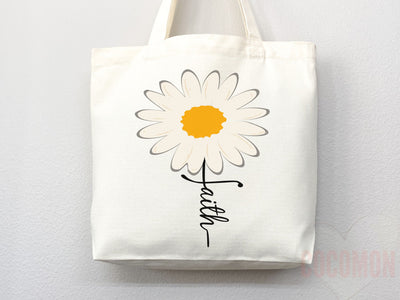 Faith Tote Bag Christian Tote Bag Canvas Gift Religious Gift Scripture Gift Bible Verse Christian Girl Gift Church Gift School Tote Shopper