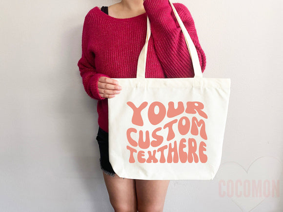 Personalized Bag Tote Thank You Bag Custom Tote Shopper Thank You Bag Custom Gift For Her Personalized Gift For Her Reusable Bag Grocery Bag