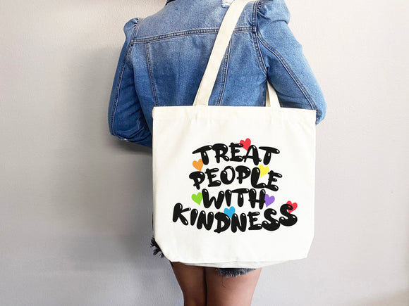 Kindness Tote Bag Canvas Womens Tote For Her Cute Tote Bag Reusable Bag Grocery Tote Shopper Aesthetic Tote Everyday Tote Eco Friendly Bag