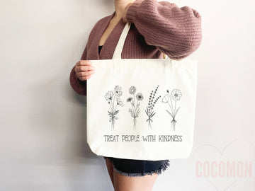 Kindness Tote Bag Canvas Womens Tote For Her Cute Tote Bag Reusable Bag Grocery Tote Shopper Aesthetic Tote Everyday Tote Eco Friendly Bag