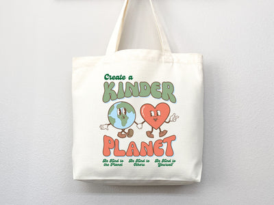 Eco friendly bag, Kinder Planet Bag, reusable bag, thank you bag, Grocery bag,grocery tote,aesthetic tote bag,everyday bag, school tote bag